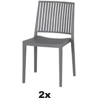 Siena Garden Stapelstuhl-Set Lane 2-teilig Grau