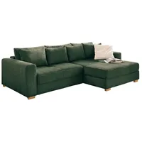 JOB Ecksofa Kampen Cord Grün