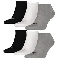 Puma Sneaker Socken Plain 6-Pack schwarz/weiß/grau - 35-38