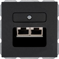 Kopp Athenis UAE-Steckdose, schwarz, matte Oberfläche, 920150085