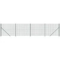 VidaXL Maschendrahtzaun mit Bodenflansch Grün 2,2x10 m
