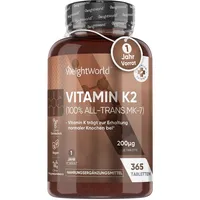 WeightWorld Vitamin K2 MK7-365 vegane Tabletten - 200μg je