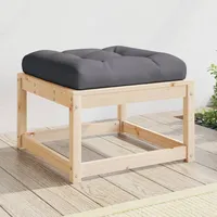 VidaXL Gartenhocker mit Kissen Massivholz Kiefer