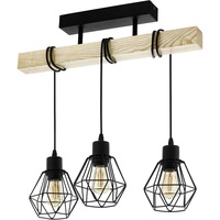 EGLO Pendelleuchte Townshend 5 schwarz braun 55 x 20
