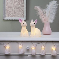 MARELIDA LED Lichterkette Bunny 10 weiße Häschen mit warmweißen