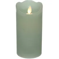 MARELIDA LED Kerze mit beweglicher Flamme Echtwachs Rustik-Optik H: