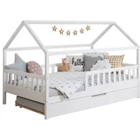 TICAA TiCAA Kinderbett Hausbett Kay 90x200 cm, 100x200 cm,