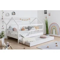 TICAA TiCAA Kinderbett Hausbett Kay 90x200 cm, 100x200 cm,