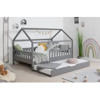 TICAA TiCAA Kinderbett Hausbett Kay 90x200 cm, 100x200 cm,
