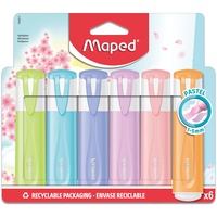Maped Fluo Peps pastell Textmarker farbsortiert, 6 St.