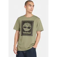 Timberland Stack Logo Kurzarm-T-Shirt Casel Earth / Black L