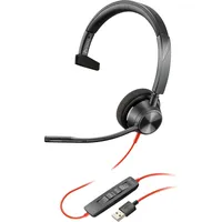Poly Blackwire 5220 + 3.5-mm-Stecker + USB-C/A-Adapter