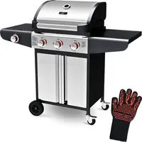 Deluxe4home Gasgrill silber