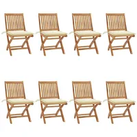 VidaXL Klappbare Gartenstühle mit Kissen 41 x 41 x