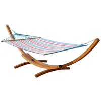 ALEOS. 410cm XXL Hängemattengestell SAMANA aus Holz Lärche mit