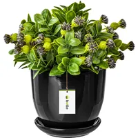 Botle Keramiktopf Ø 21,5 x 21,5 cm Schwarz