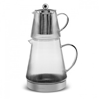 KARACA Keops Borosilikatglas-Teekanne, 1500 ml, Glas, Trinkgefäß, Temperaturbeständiger, Teebereiter