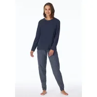 SCHIESSER Schlafanzug gestreift blau 48
