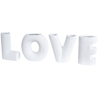 Gilde Tischvase »LOVE, Dekovase« Vase aus Keramik, mit geriffelter