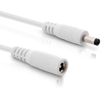 InLine DC Verlängerungskabel, DC Stecker/Buchse 5,5x2,5mm, AWG 18, weiß,