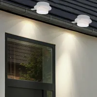 Harms Import 2x LED Solar Dachrinnen Leuchten weiß Garagen
