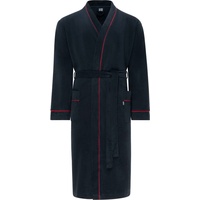 Jockey Bademantel, Midilänge, Baumwoll-Mix, Gürtel, mit Eingrifftaschen blau XL