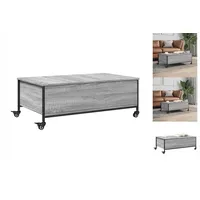 VidaXL Couchtisch mit Rollen Grau Sonoma 91x55x34 cm Holzwerkstoff