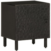 VidaXL Nachttisch Schwarz 40x33x46 cm Massivholz Mango