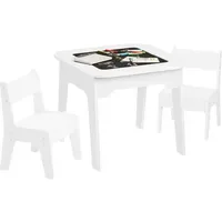 Woltu Kindersitzgruppe SG028 2 Stühle MDF weiß
