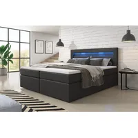 Luxusbetten24 Baidani Boxspringbett Repos, mit LED und USB inkl.