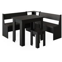 Vicco Eckbankgruppe Roman, Schwarz, 150 x 150 cm mit