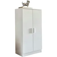 KADIMA DESIGN Schuhschrank Weiß, Holz, Rechteckig, 55x108x35 cm, Garderobe,