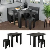 Vicco Küchentisch Esstisch Esszimmertisch Roman Schwarz 90 cm modern