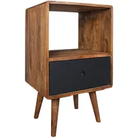 KADIMA DESIGN Retro Nachttisch aus Sheesham-Holz, 70 cm -