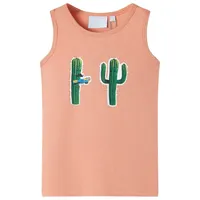 VidaXL Kinder-Tanktop Hellorange 140 - Orange