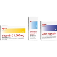 Apo-discounter.de Immunsystem Sparset-Vitamin C + Zink + befeuchtendes Nasenspray
