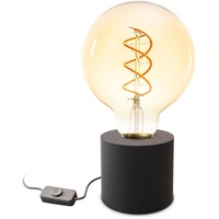SSC-LUXon NAMBI Tischlampe Vintage schwarz inkl. Filament E27 LED
