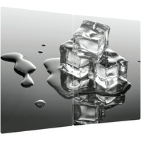 ALLboards Glas Herdabdeckplatte Schneidebrett Eiswürfel Eis Kaltes Wasser 2er