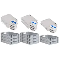 Proregal SuperSparSet 8x Eurobox NextGen Economy mit Scharnierdeckel &