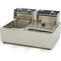 MAXIMA Gastro Fritteuse 2 x 6 l Edelstahl