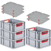 Proregal Eurobox NextGen Color mit Auflagedeckel & Schiebeschnappverschlüsse HxBxT