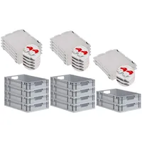 Proregal SuperSparSet 10x Eurobox NextGen Economy mit Scharnierdeckel &