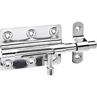 GAH Alberts Bolzenriegel Edelstahl mit befestigter Schlaufe 80 mm