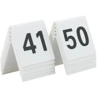 SecurIT® Securit Tischnummernset 41 – 50, weiß, Acryl