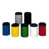 VAR Papierkorb feuersicher Löschkopf enzianblau 80 l