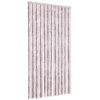 VidaXL Fliegenvorhang 100 x 230 cm Silbergrau und Rosa