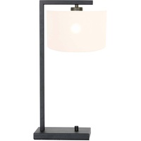 Steinhauer Tischleuchte Wohnzimmerlampe Leseleuchte Schlafzimmerleuchte Weiß H 48 cm