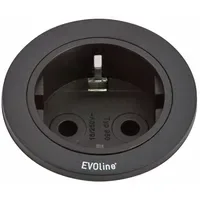 Evoline (schulte) Evoline® One Einzelsteckdose Ring schwarz