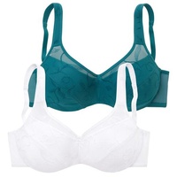 PETITE FLEUR Minimizer-BH Damen petrol+weiß Gr.95C
