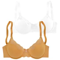 PETITE FLEUR Bügel-BH Damen orange+weiß Gr.80B